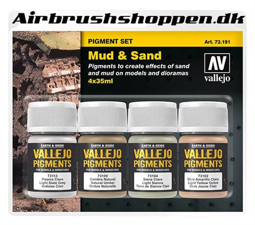 73.191 Mud & Sand pigment set 4 x 30 ml Vallejo 